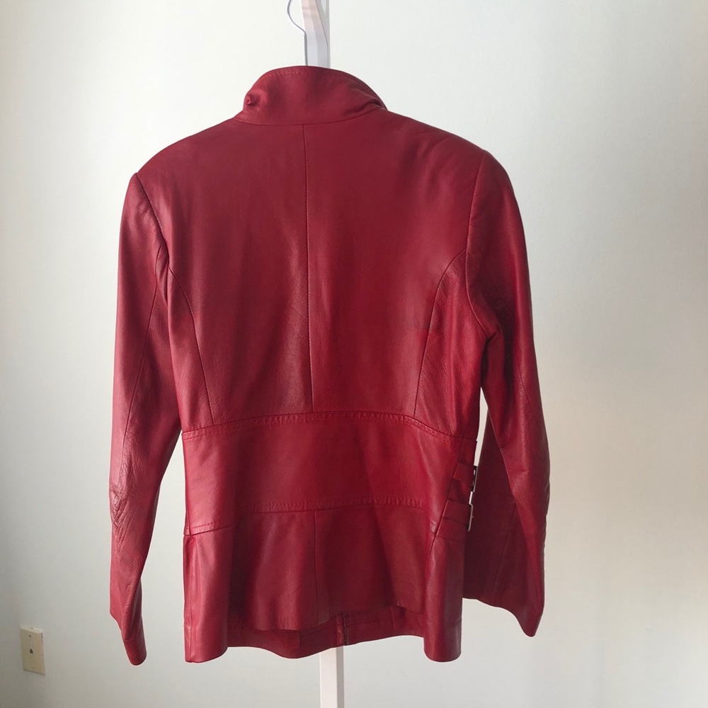Red leather jacket - Picture 3 of 3